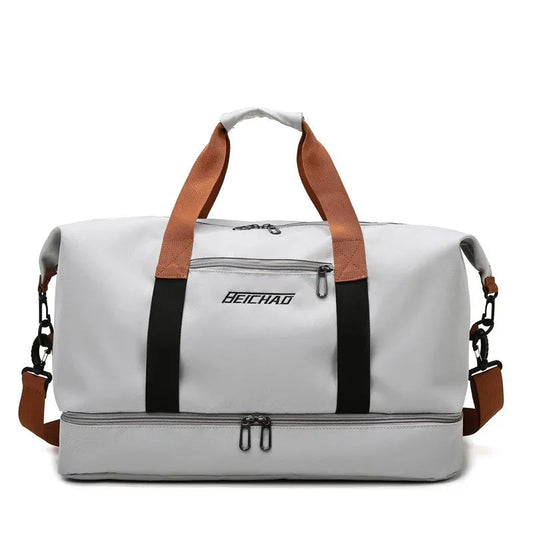Portable Gym Bag with Shoe Compartment and Wet/Dry Separator for Travel - Durable Fitness Tote 0