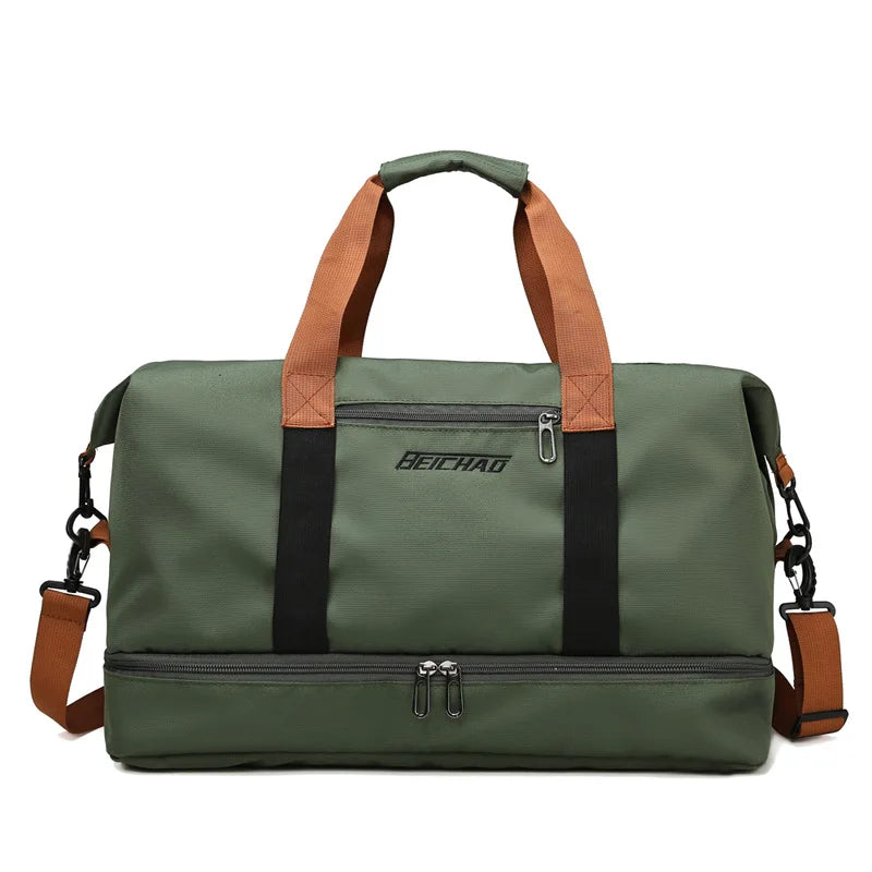 Portable Gym Bag with Shoe Compartment and Wet/Dry Separator for Travel - Durable Fitness Tote 1
