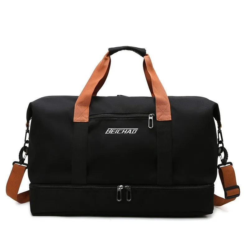 Portable Gym Bag with Shoe Compartment and Wet/Dry Separator for Travel - Durable Fitness Tote 8