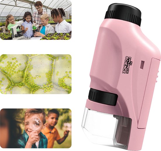 Portable Mini Microscope with 60x-120x Magnification and LED Light – Educational Science Toy for Kids 5