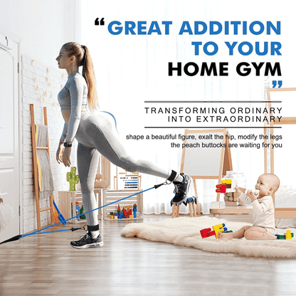 PowerFlex Resistance Bands – Resistance band set for full body training & rehabilitation with handles, ankle straps & door anchor 1