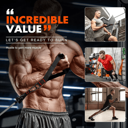 PowerFlex Resistance Bands – Resistance band set for full body training & rehabilitation with handles, ankle straps & door anchor 2