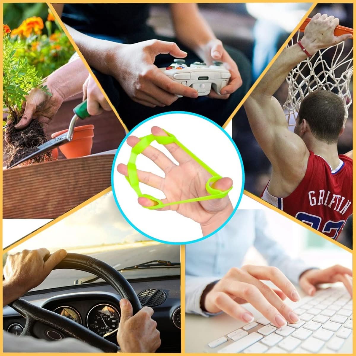 PowerGrip – 6-piece hand strengthener set for strengthening grip strength and pain relief 4