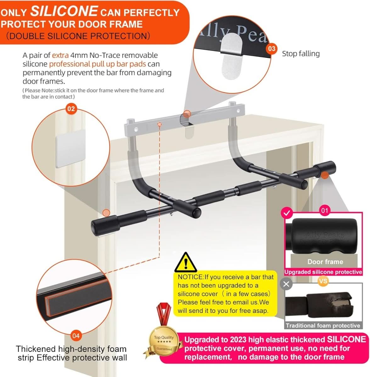 PowerGrip pull-up bar – steel pull-up bar for door frames with a load capacity of 200 kg 3