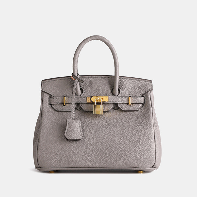 Premium Cowhide Leather Handbag with Zipped Pockets – Stylish and Durable Accessory for Every Occasion 9