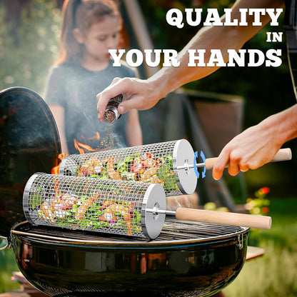 Premium Grill Baskets | Stainless Steel BBQ Tool for Outdoor Cooking 1