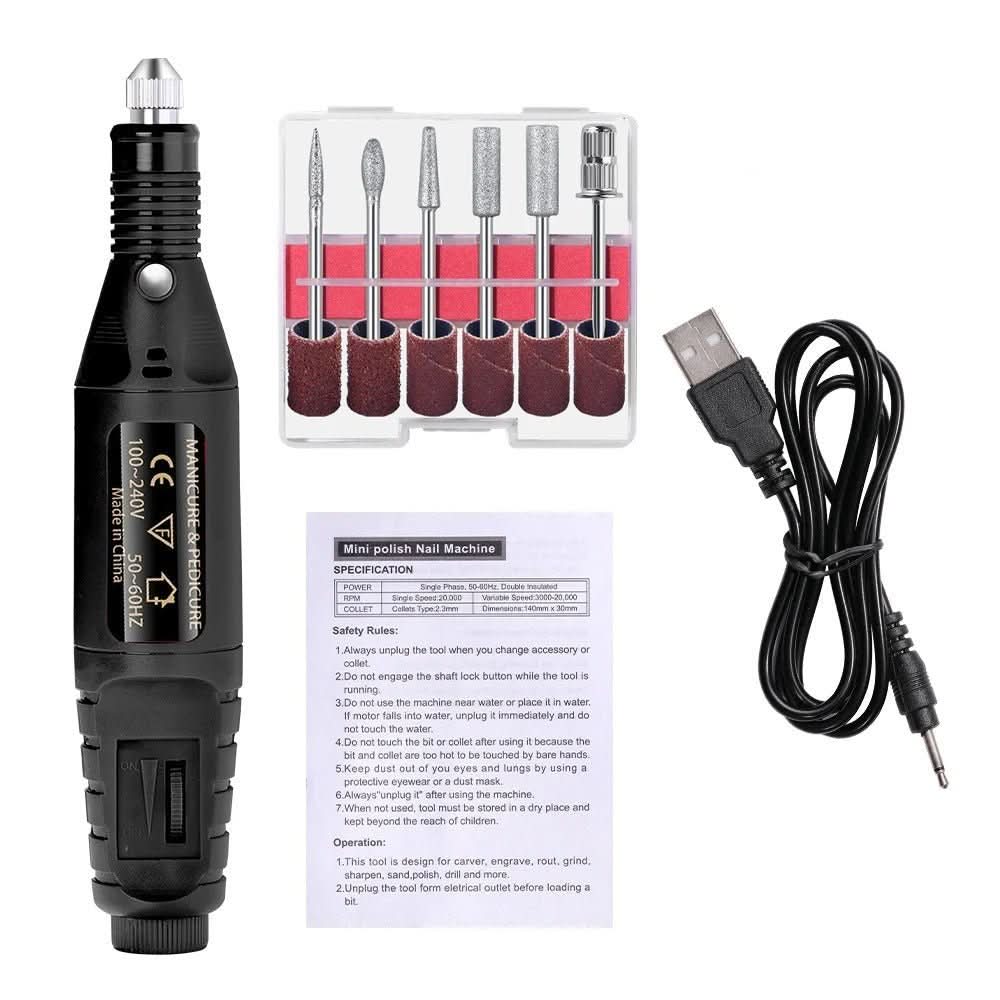 ProNail Expert – Electric 6-in-1 Nail Care Set for Manicure & Pedicure 6