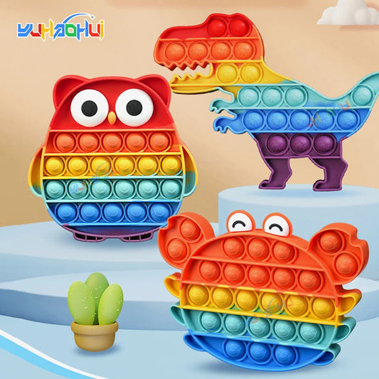 Rainbow Pop It Fidget Toy for Stress Relief – Sensory Toy for Autism and Adults, Silicone 0