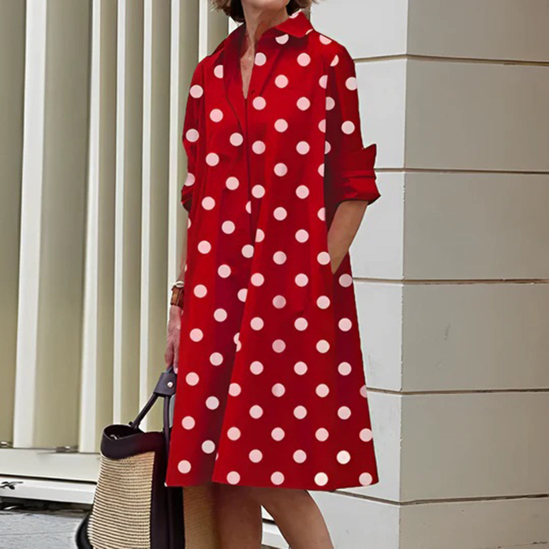 Variant image for Elegant Long Sleeve Women's Dress - Comfortable Formal Spring Fashion-16