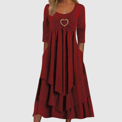 Variant image for Ababa Women's Maxi Dress - Elegant A-Line Long Dress with Pockets-30