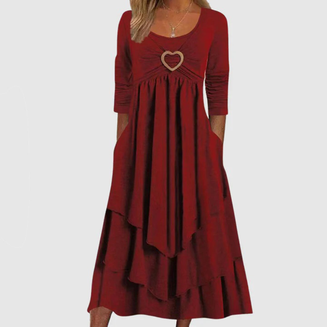 Ababa Women's Maxi Dress - Elegant A-Line Long Dress with Pockets-5