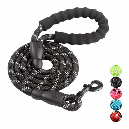 Tangle-Free Reflective Dog Leash – Durable Nylon, 6 Feet Long, 360-Degree Rotating Hook for Safe Evening Walks-1