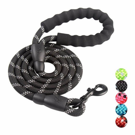 Tangle-Free Reflective Dog Leash – Durable Nylon, 6 Feet Long, 360-Degree Rotating Hook for Safe Evening Walks-1