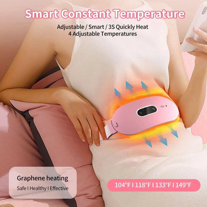 Relaxease Portable Massage & Heating Pad – Relief from Menstrual & Abdominal Pain with Graphene Heat & Vibration Massage 3