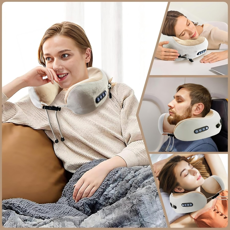 Restora | Velvet Neck Pillow Massager – Memory Foam Travel Support for Ultimate Comfort 1