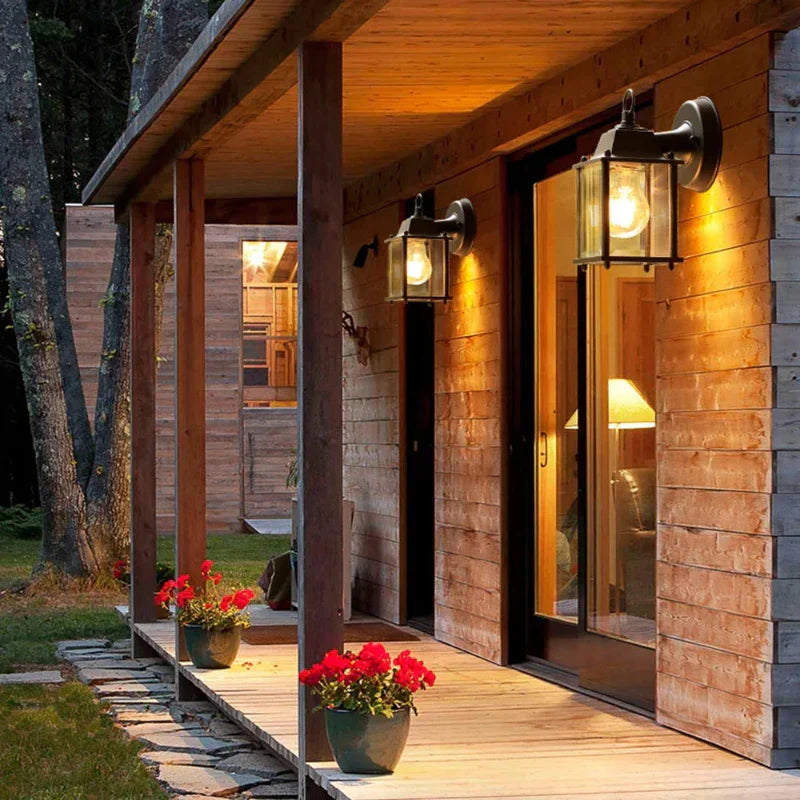 Vintage-Style Waterproof Outdoor Wall Lamp - Elegant Retro Exterior Lighting-1