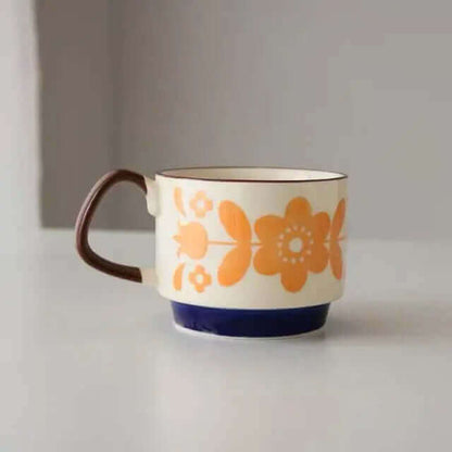 RetroCeramica | Unique Stylish Mid-Century Ceramic Coffee Mugs Set 10