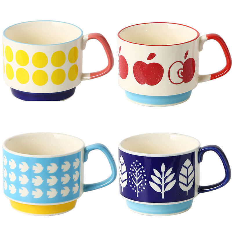 RetroCeramica | Unique Stylish Mid-Century Ceramic Coffee Mugs Set 11