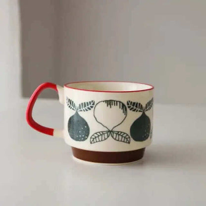 RetroCeramica | Unique Stylish Mid-Century Ceramic Coffee Mugs Set 6