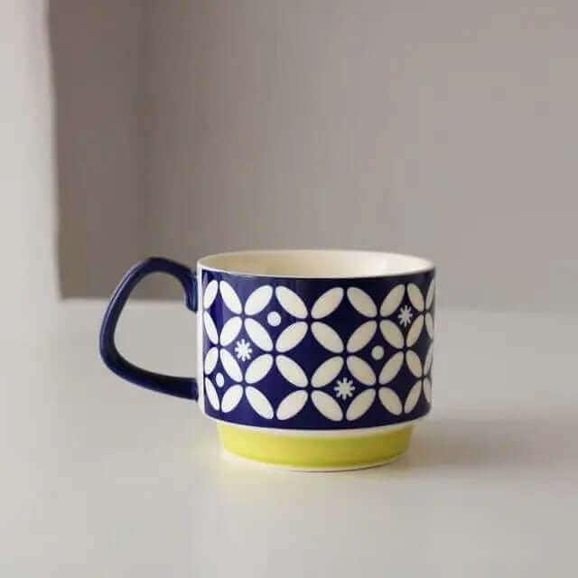 RetroCeramica | Unique Stylish Mid-Century Ceramic Coffee Mugs Set 8
