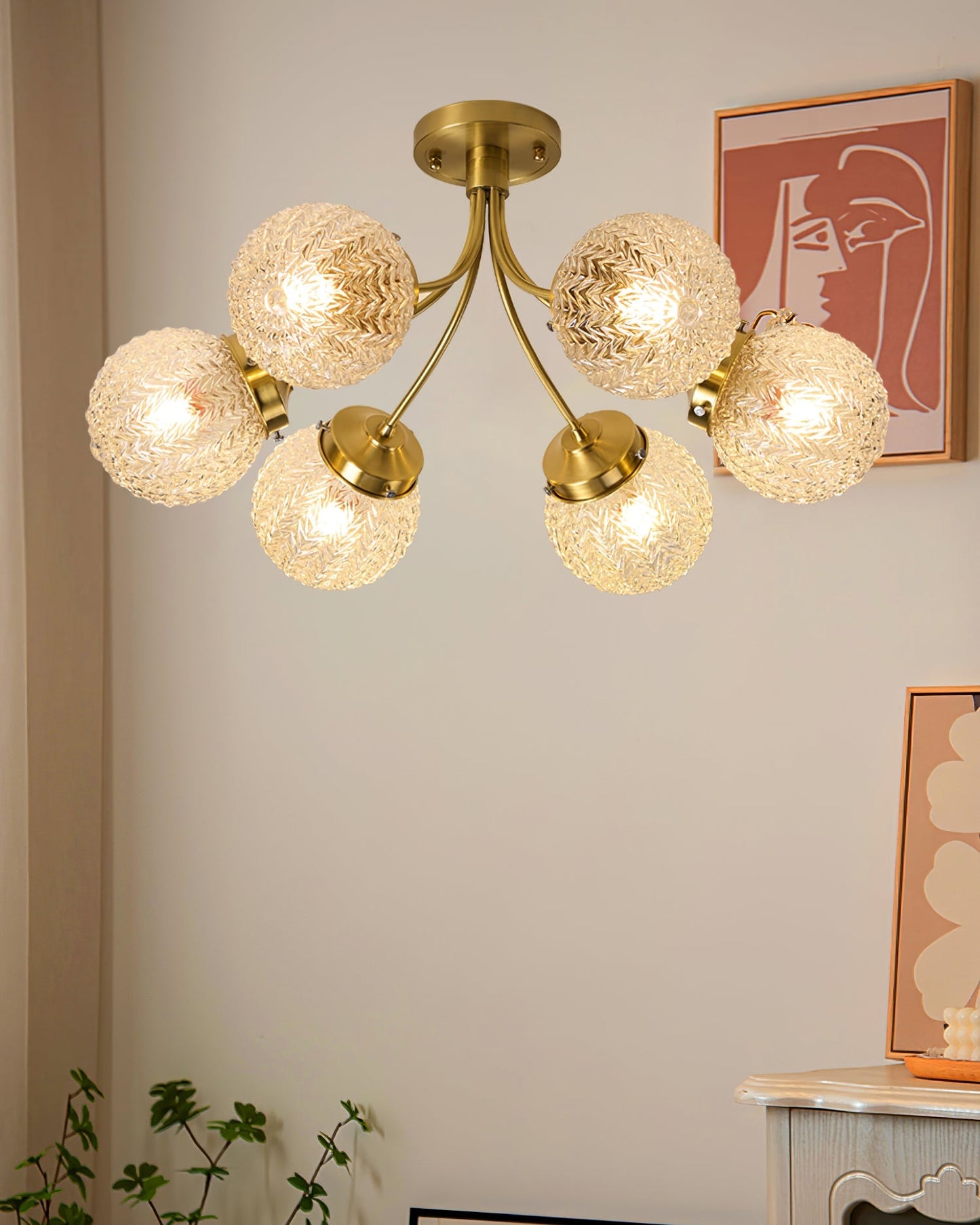 RetroGlow - Deckenlampe im Vintage-Glas-Stil mit warmem Ambiente