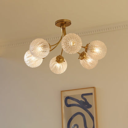 RetroGlow - Deckenlampe im Vintage-Glas-Stil mit warmem Ambiente