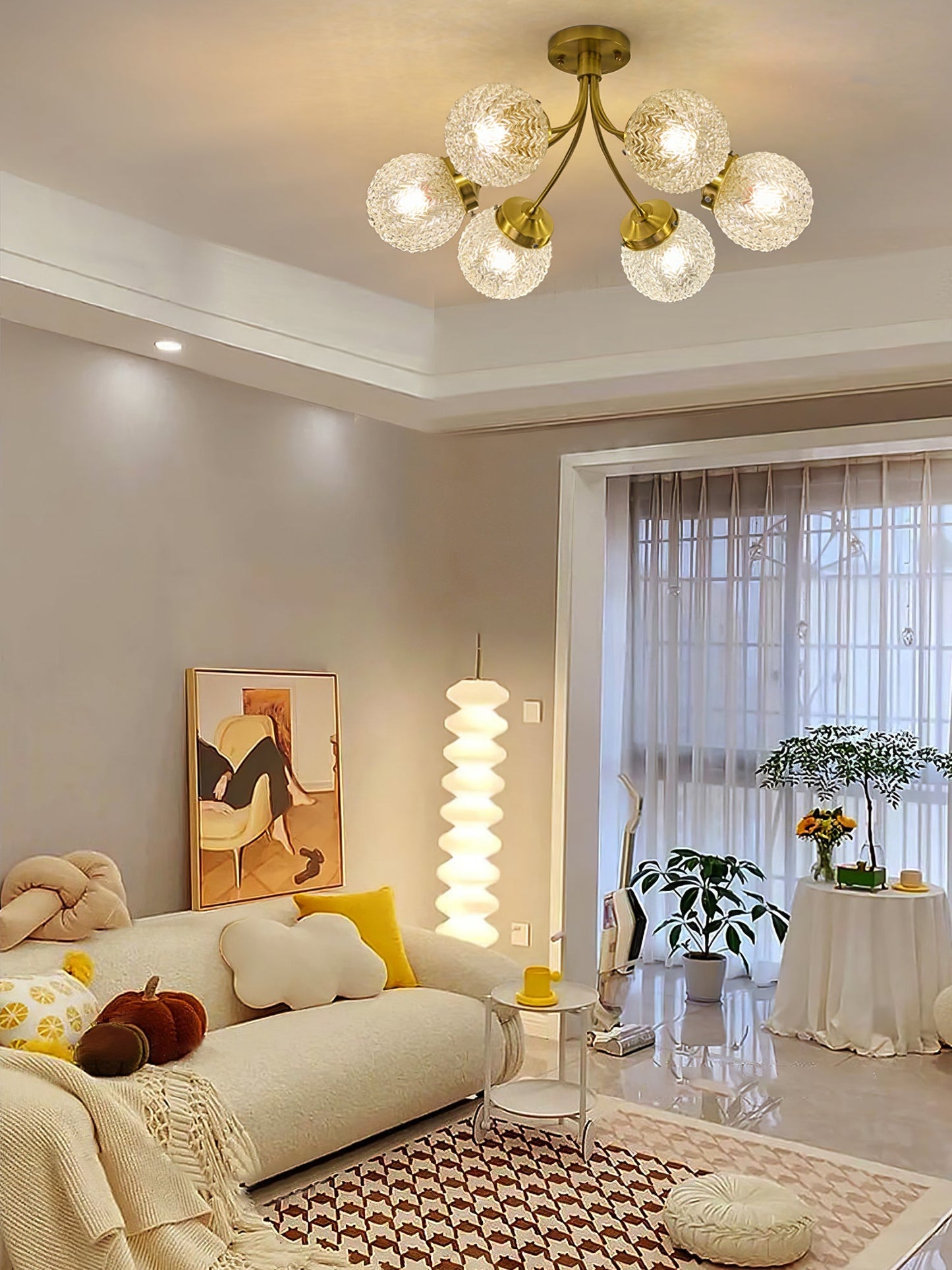 RetroGlow - Deckenlampe im Vintage-Glas-Stil mit warmem Ambiente