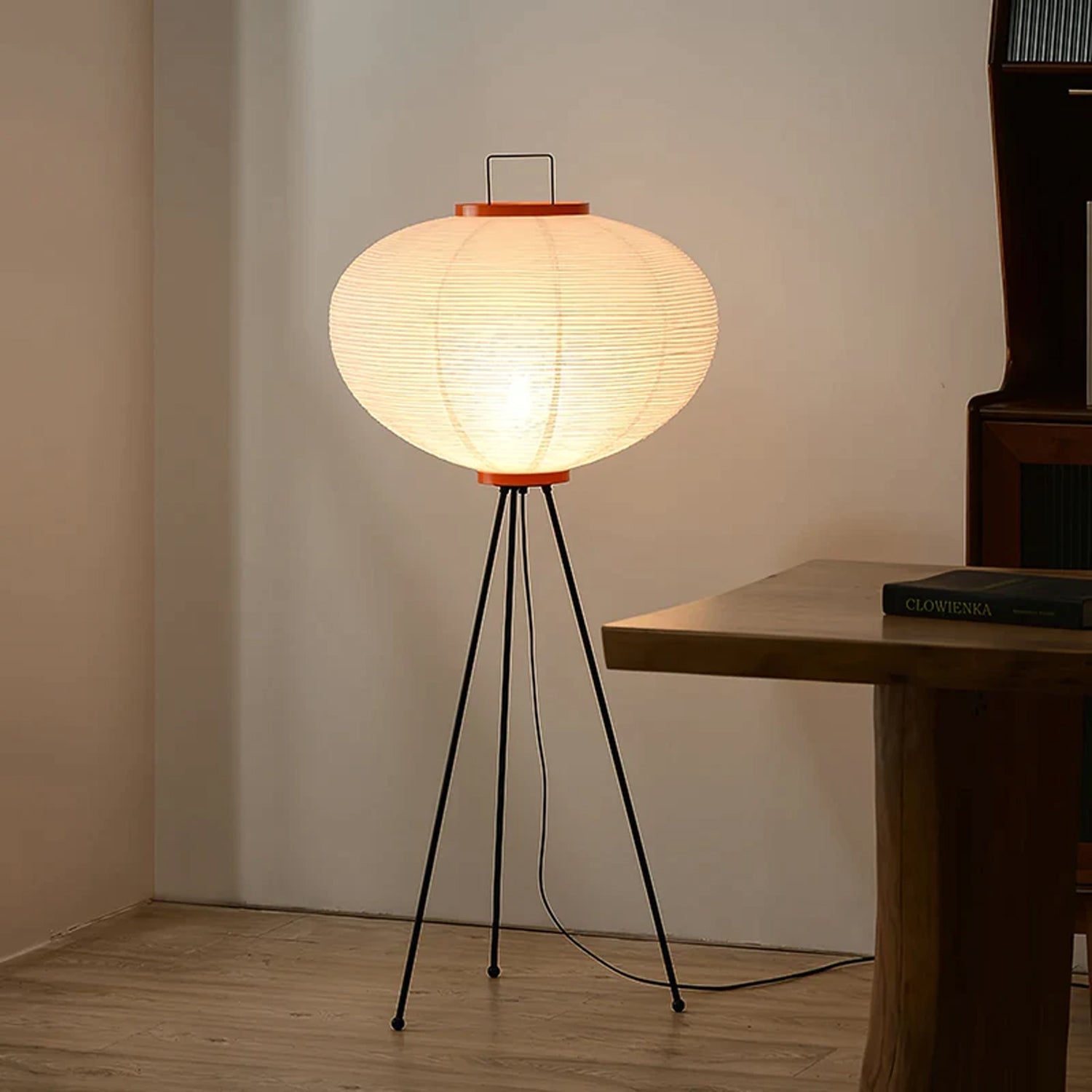 Rice paper floor lamp 0