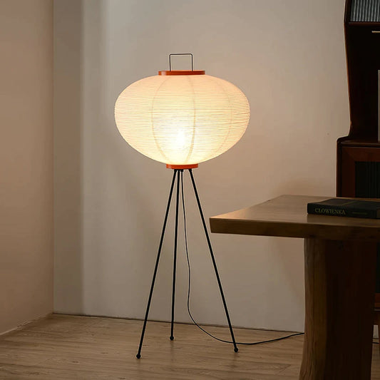 Rice paper floor lamp 0