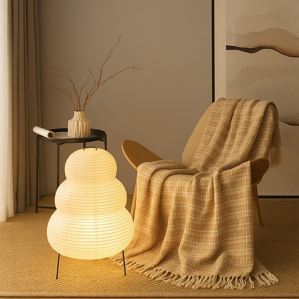 Rice paper table lamp 3