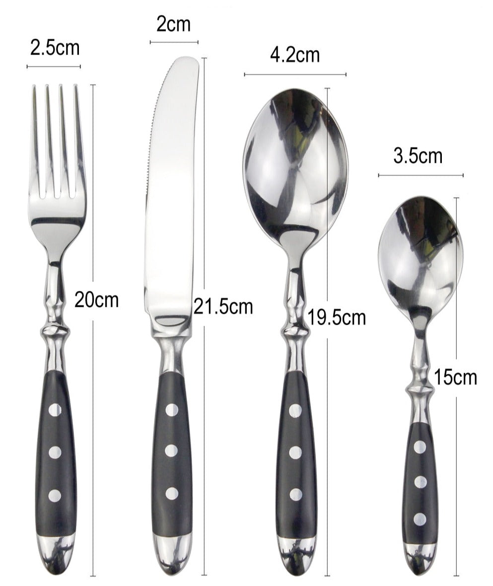RivetCraft | Elegant Vintage Stainless Steel Cutlery Set 8
