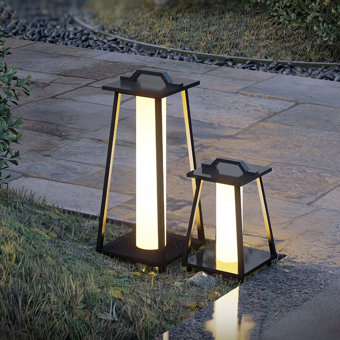 Roam Portable Outdoor Light - Durable Stainless Steel Garden Lights with Warm Acrylic Shade-3