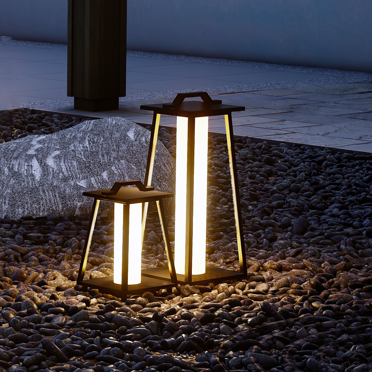 Roam Portable Outdoor Light - Durable Stainless Steel Garden Lights with Warm Acrylic Shade-5