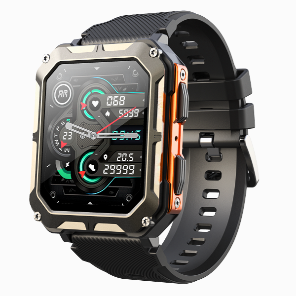 Rugged Smartwatch with Gorilla Glass, Stainless Steel, Waterproof Fitness Tracker – Heart Rate Monitor 1