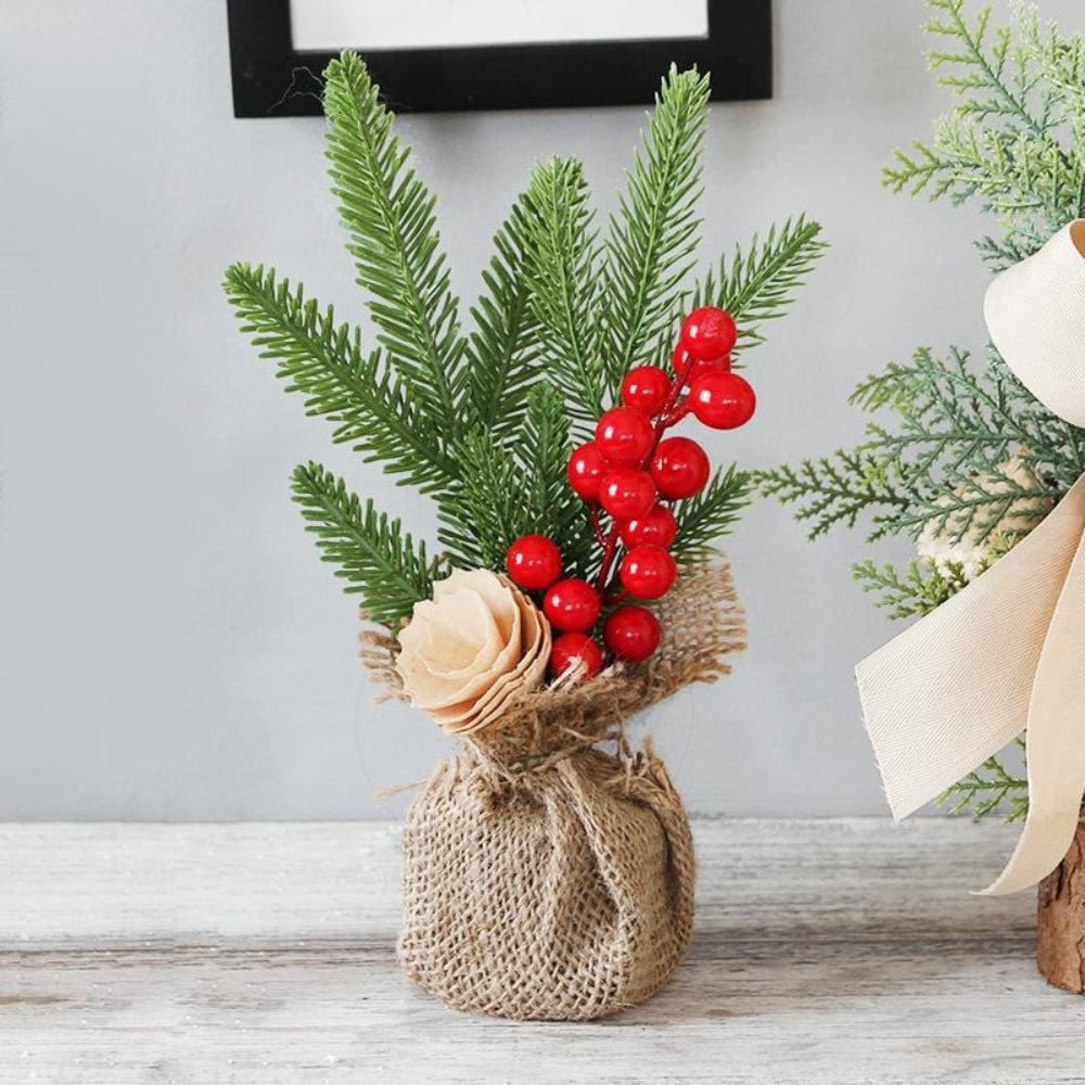 RusticBough | Charming Mini Tabletop Christmas Tree for Cozy Holiday Decor 2