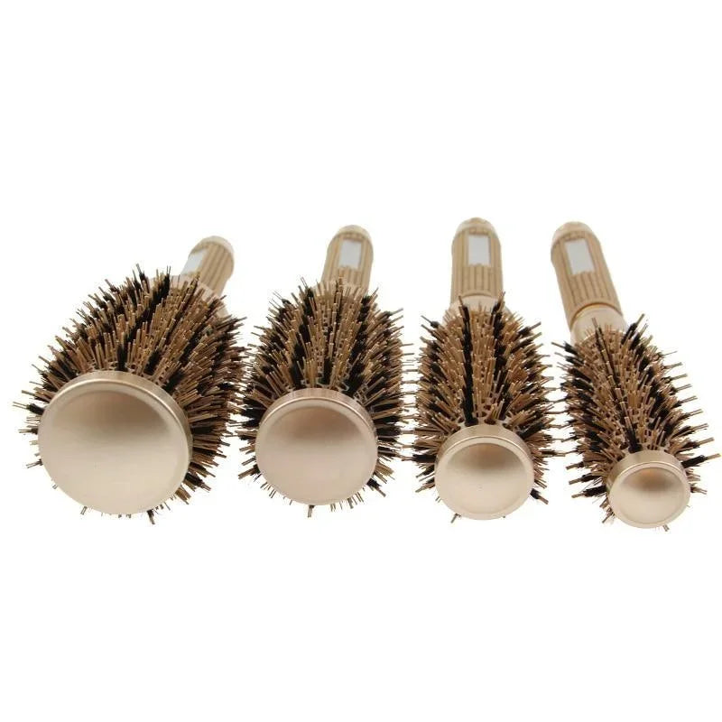 BlowOut Pro – Rundes Haarbürsten-Set mit ionischen Wildschweinborsten für Styling in Salonqualität