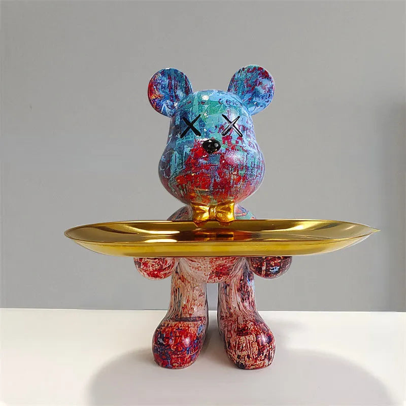 BearServe - Bjørn Skulptur med Bakke