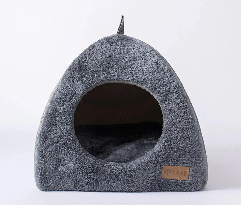 Variant image for Triangelnest - Luxurious Velvet Cat House Indoor for Ultimate Comfort-1