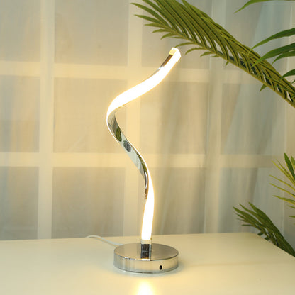 SpiralGlow – LED Desk Lamp with Spiral Design for Bedroom