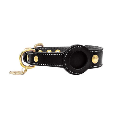 Leather Dog Collar with Real-Time Apple AirTag Tracker – Durable, Comfortable Fit for All Breeds-4