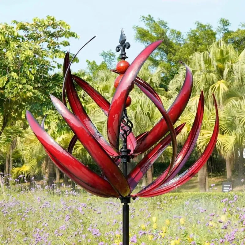 Harlow Wind-Driven Kinetic Art Sculpture - Elegant Metal Garden Spinner-4