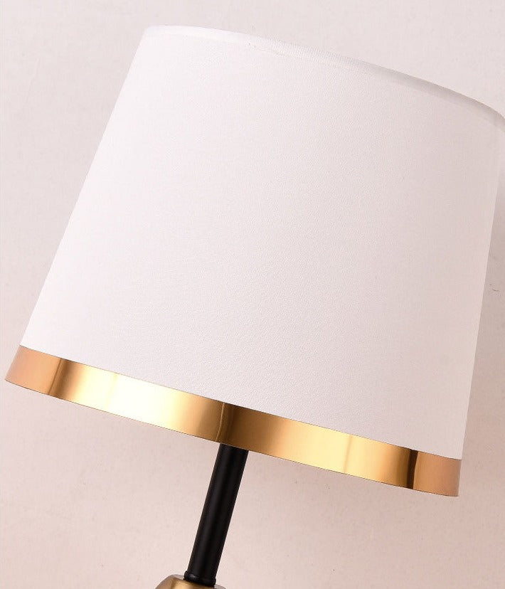GiltGlow – Elegant Gold and Black Retro Table Lamp