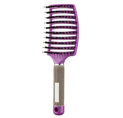 SilkyDetangle Comb - Bristle & Nylon Hairbrush for Effortless Styling