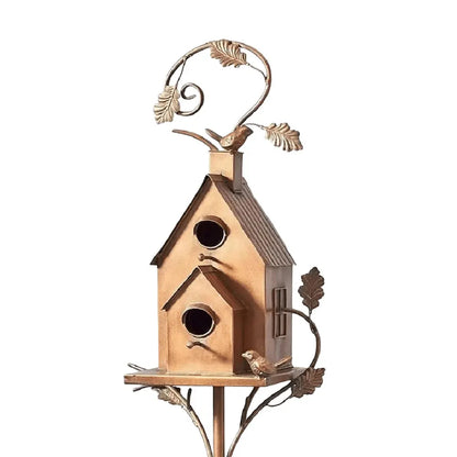 Variant image for Elegant Metal Birdhouse with Pole for Garden Decoration – Durable and Weather-Resistant Bird House for Outdoor Spaces-3
