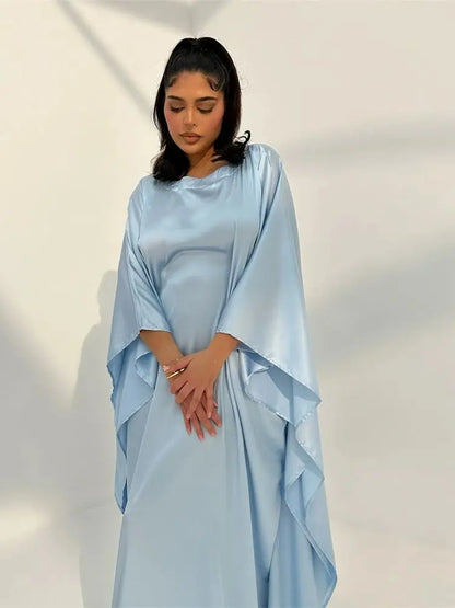 Grace - Long Sleeve Maxi Dress with Stylish Cloak Sleeves for Women-5