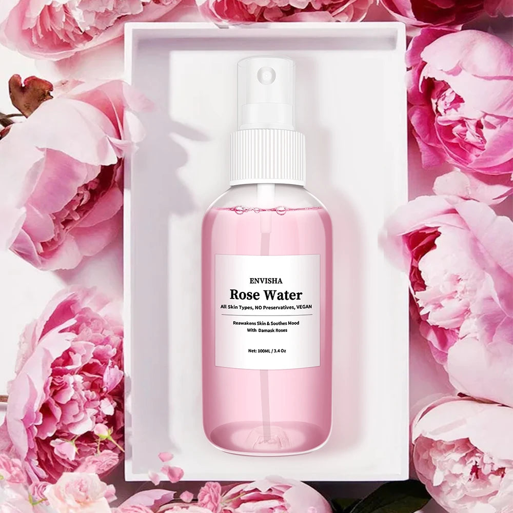 FloralDew Mist - Sérum rafraîchissant à l'eau de rose pour une peau douce et souple