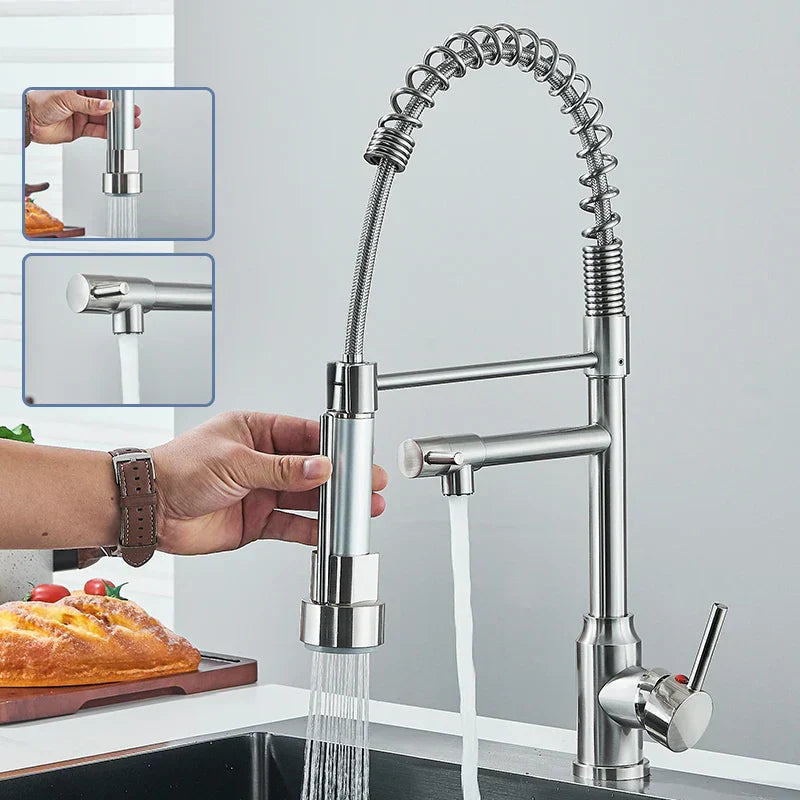 NickelPivot - 360° Rotating Kitchen Tap