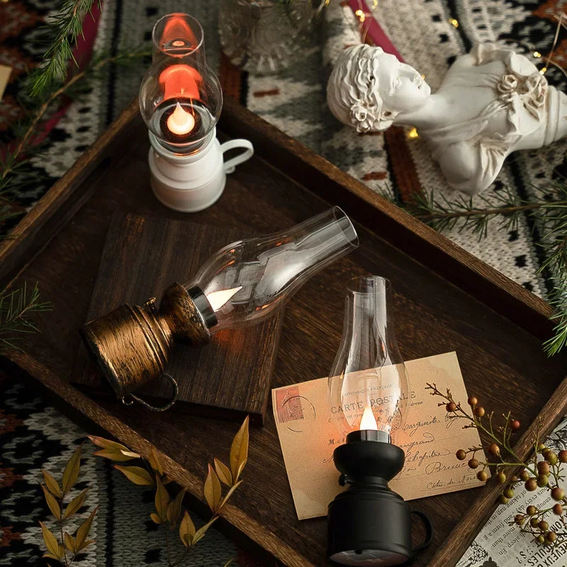 FlameEra - Electronic Retro Oil Lamp for Home Decoration