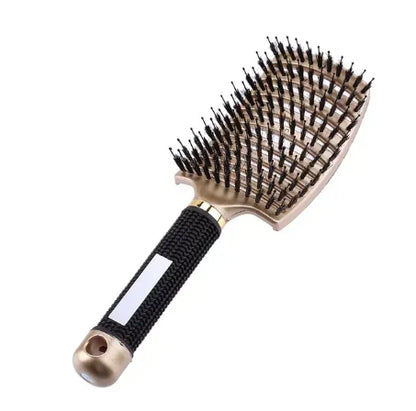 SilkyDetangle Comb - Bristle & Nylon Hairbrush for Effortless Styling