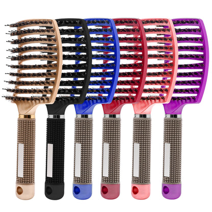 CurlCare Comb - Bristle & Nylon Brush for Styling and Massaging